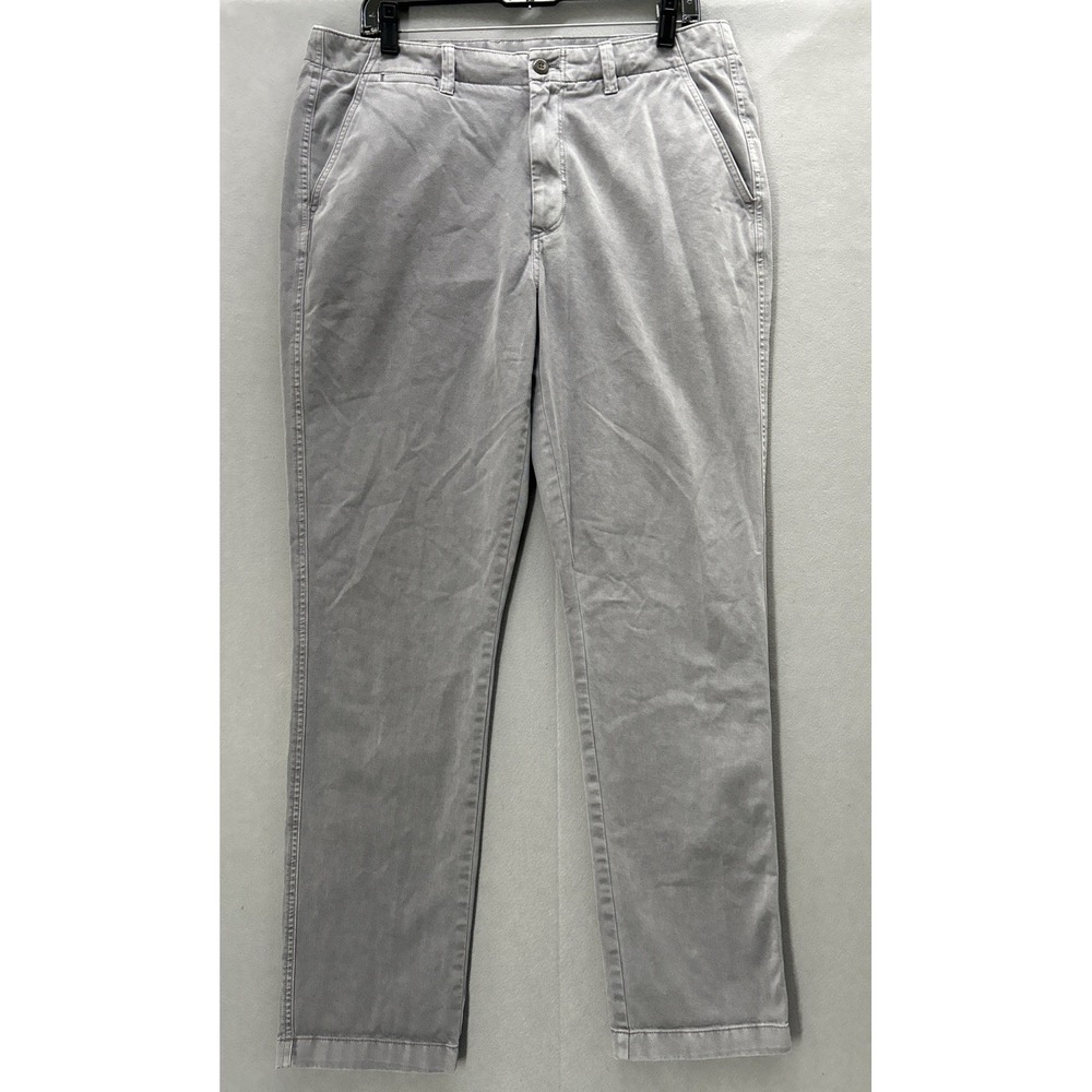 Outerknown Nomad Chino Pant Men 33x31 Organic Cotton Slim Fit Casual Washed Gray